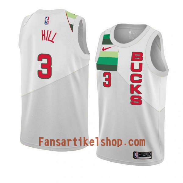 Milwaukee Bucks Trikot George Hill 3 2018-19 Nike Weiß Swingman - Herren Milwaukee Bucks Trikot George Hill 3 2018-19 Nike Weiß Swingman - Herren